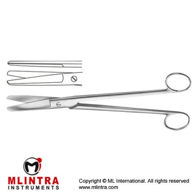 Sims-Siebold Gynecological Scissor Straight Stainless Steel, 24.5 cm - 9 3/4"